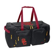 USC Trojans Black SC Interlock USC Wordmark Power Duffle